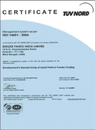 ISO-14001 сертификат для головного производства компании в Ховрахе.